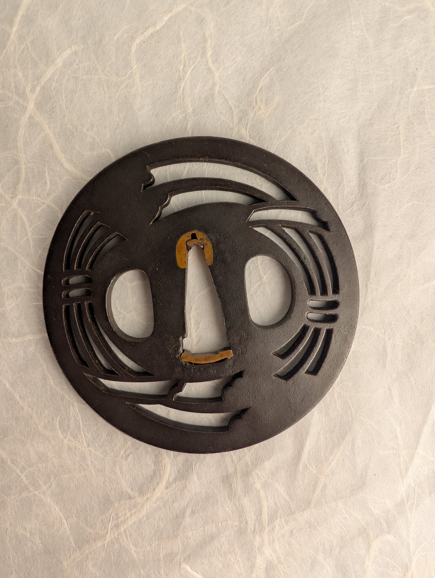 Sukashi Tsuba with Grain Sheaves Motif – TS-044