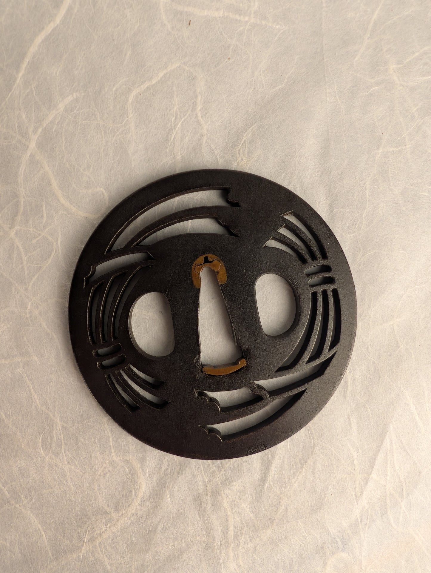 Sukashi Tsuba with Grain Sheaves Motif – TS-044