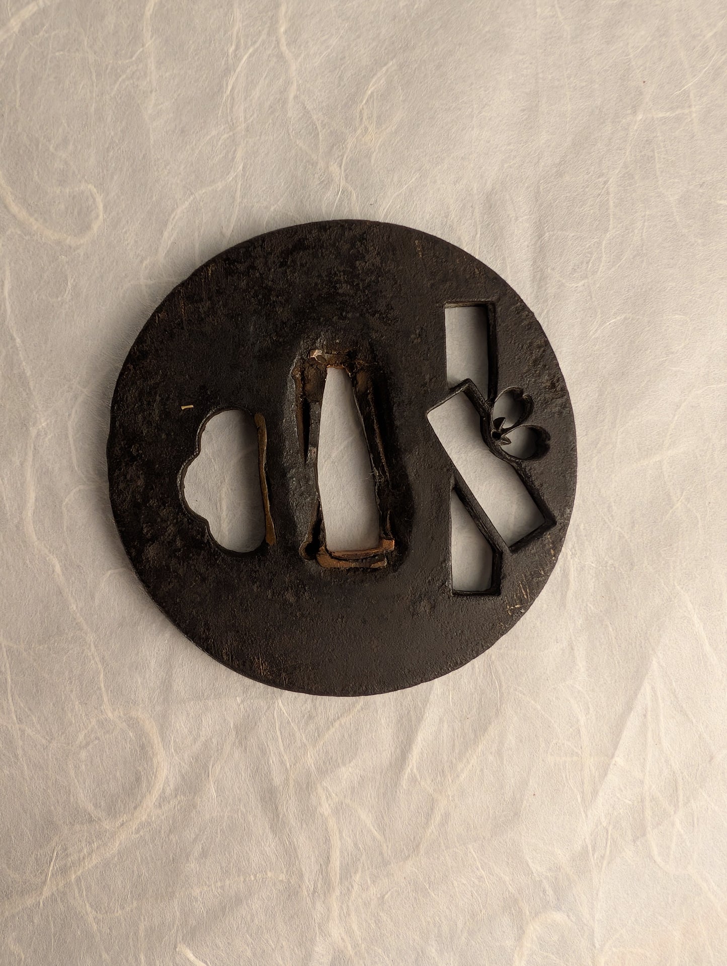 Abstract Sukashi Iron Tsuba – TS-045