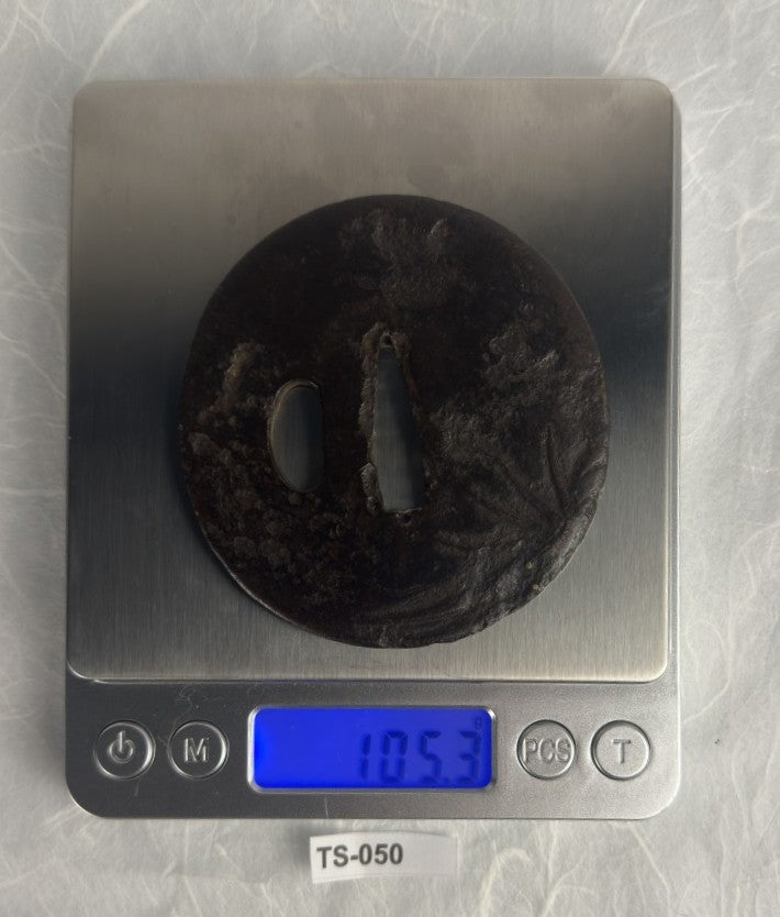 Iron Tsuba with Bamboo Motif – TS-050