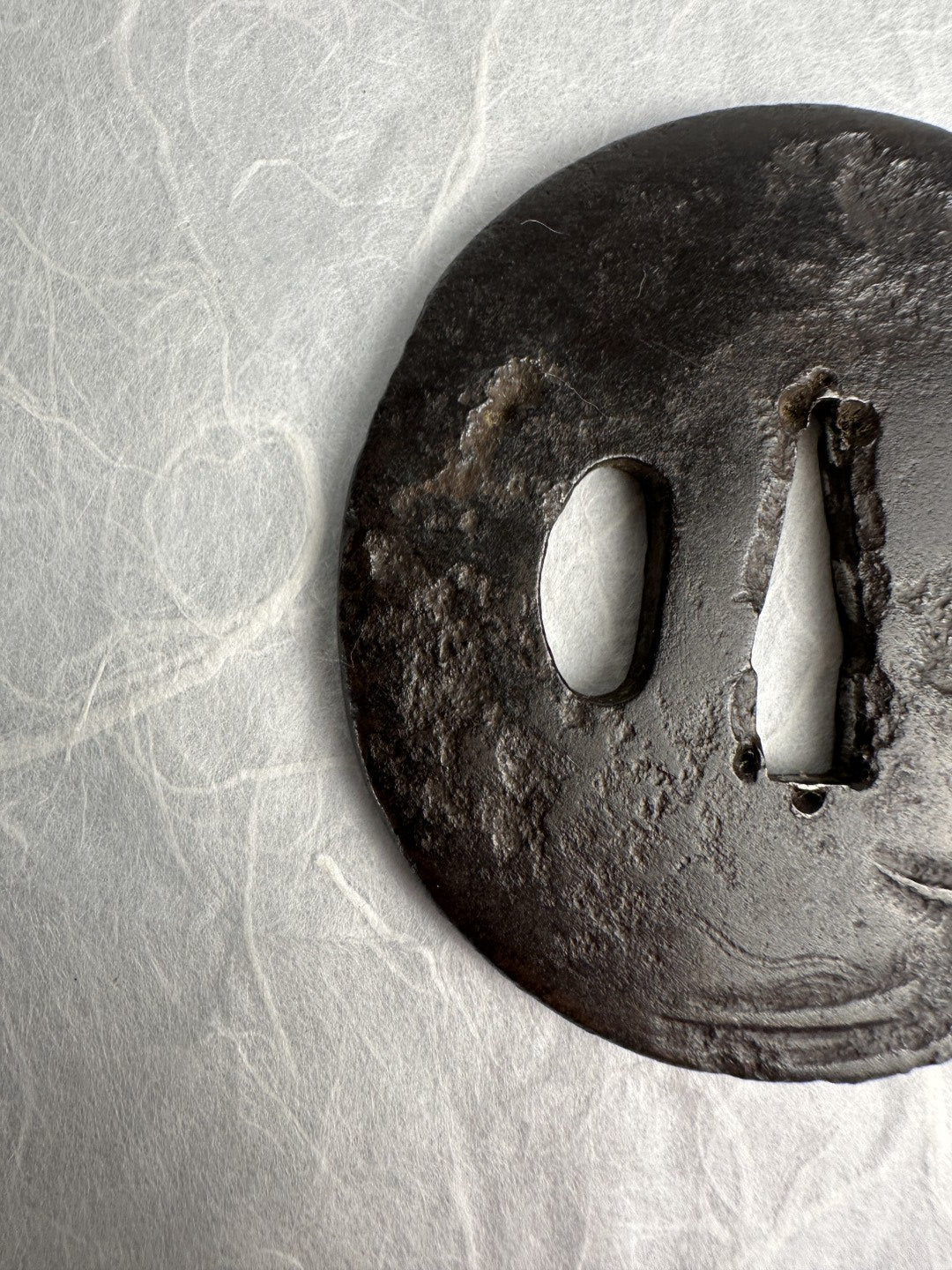 Iron Tsuba with Bamboo Motif – TS-050