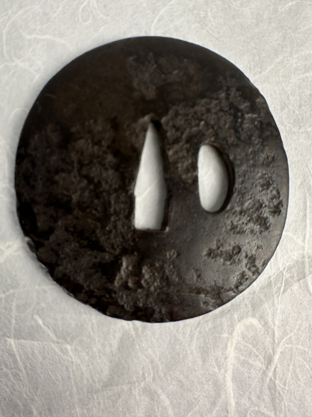 Iron Tsuba with Bamboo Motif – TS-050