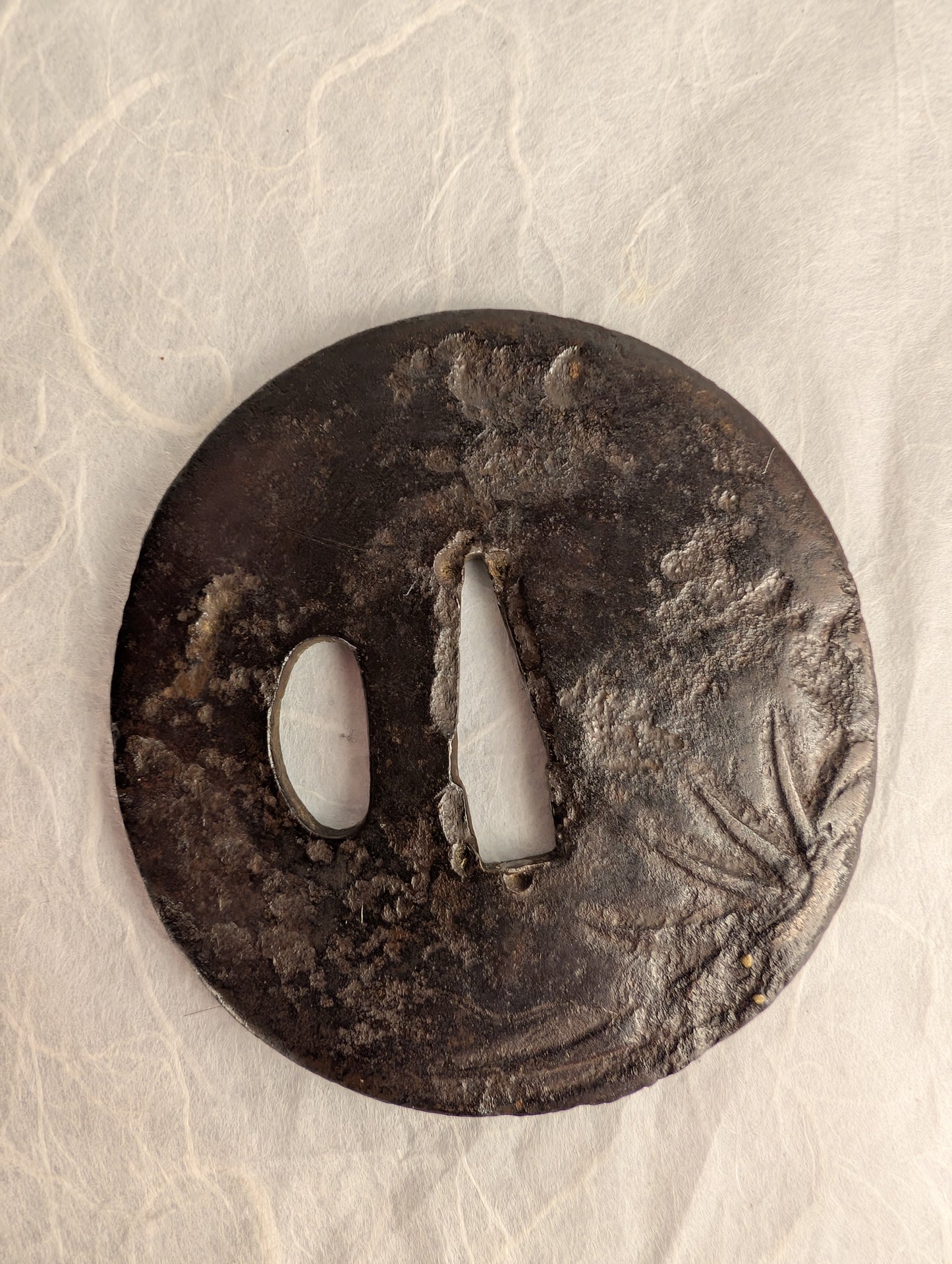 Iron Tsuba with Bamboo Motif – TS-050