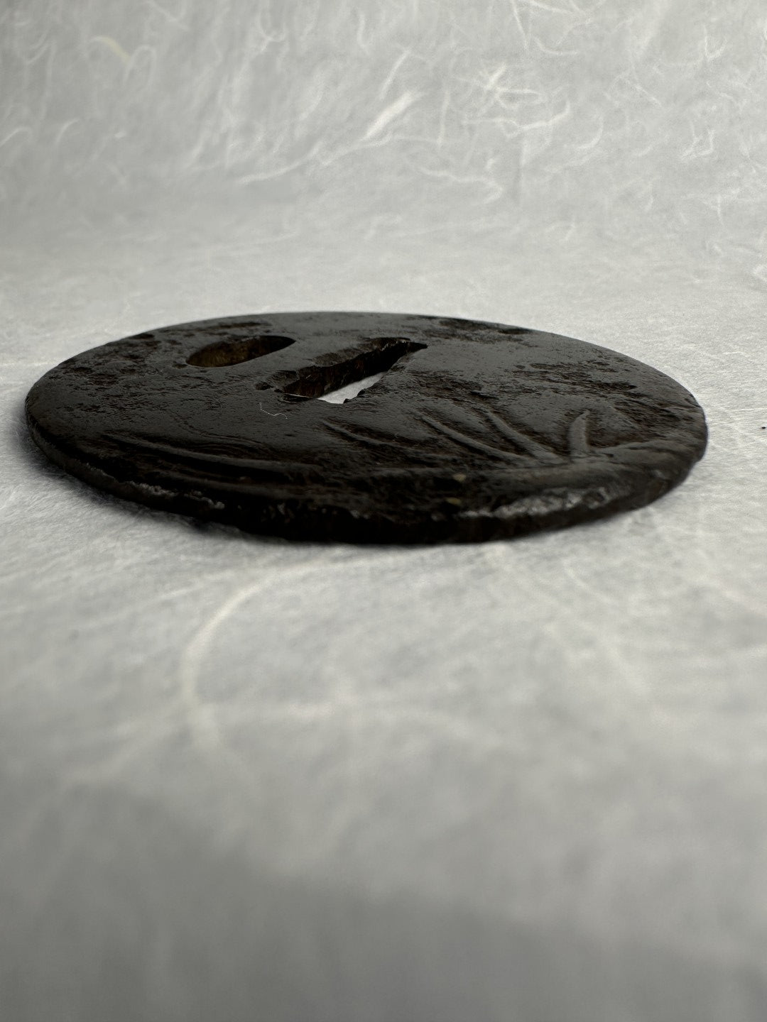 Iron Tsuba with Bamboo Motif – TS-050