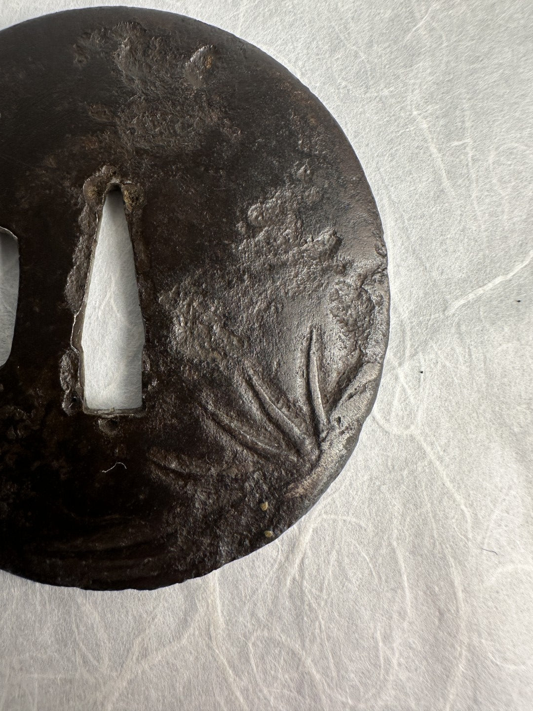 Iron Tsuba with Bamboo Motif – TS-050