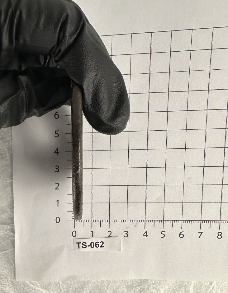 Iron Tsuba with Engraved Vine and Brass Inlay Details – TS-062