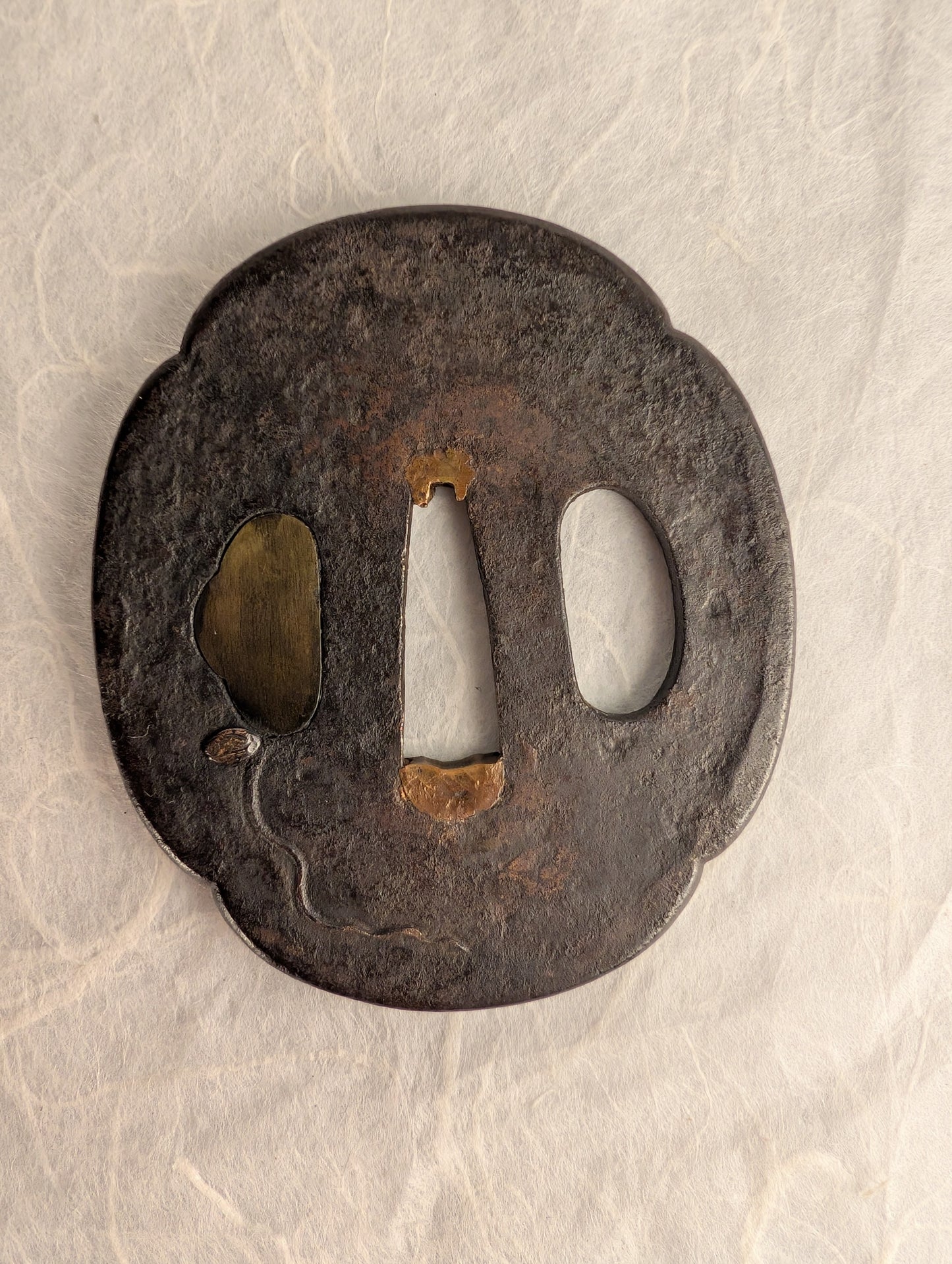 Iron Tsuba with Spray of Flowers – TS-065