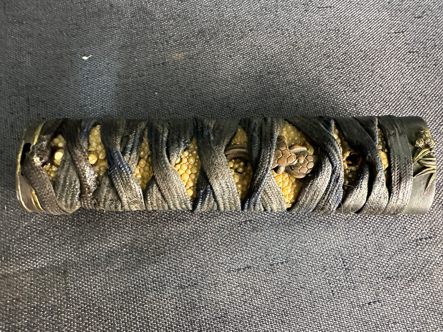Mumei Broken Wakizashi in Koshirae with Bamboo, Reed and Turtle Motif Fittings – BB-003