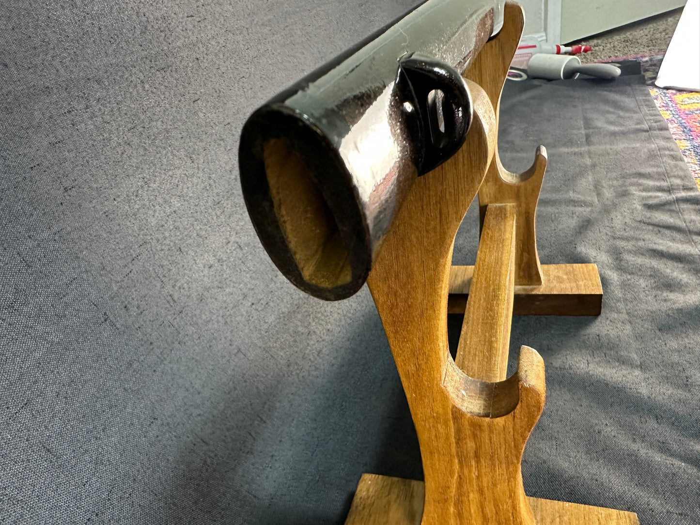 Broken Wakizashi -  Black Lacquer with Gold Highlights and Iron Tsuba – BB-005