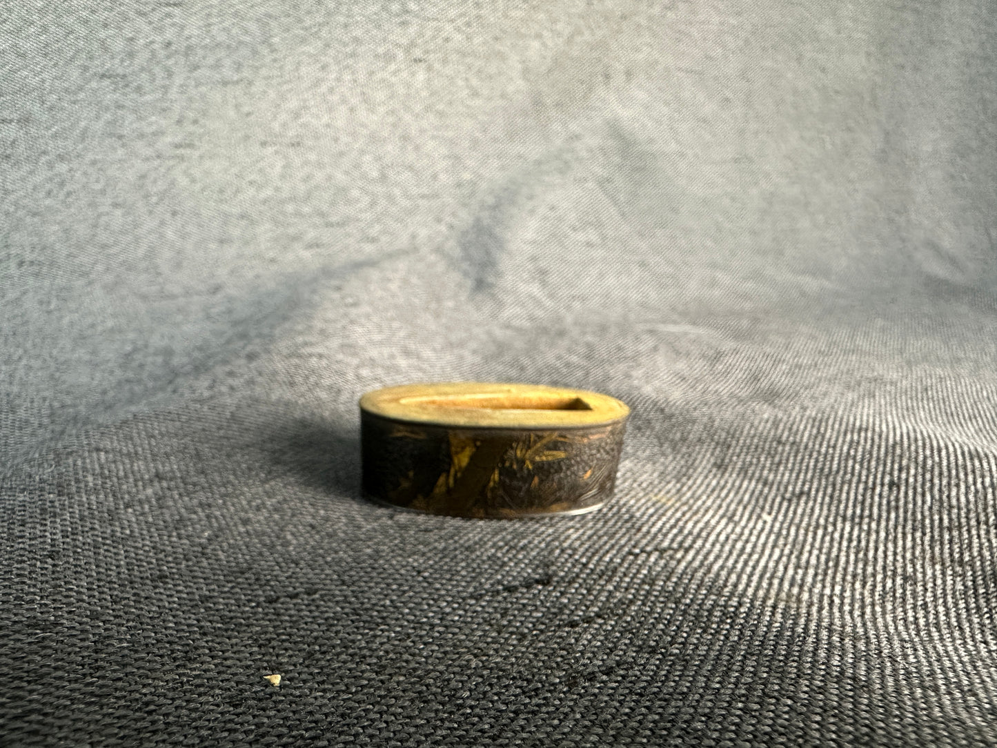 Broken Wakizashi -  Black Lacquer with Gold Highlights and Iron Tsuba – BB-005