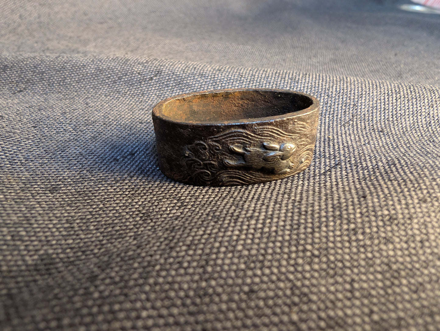 Wakizashi koshirae – Iron sunburst tsuba with Hare of Inaba and Fish Motif – KS-004