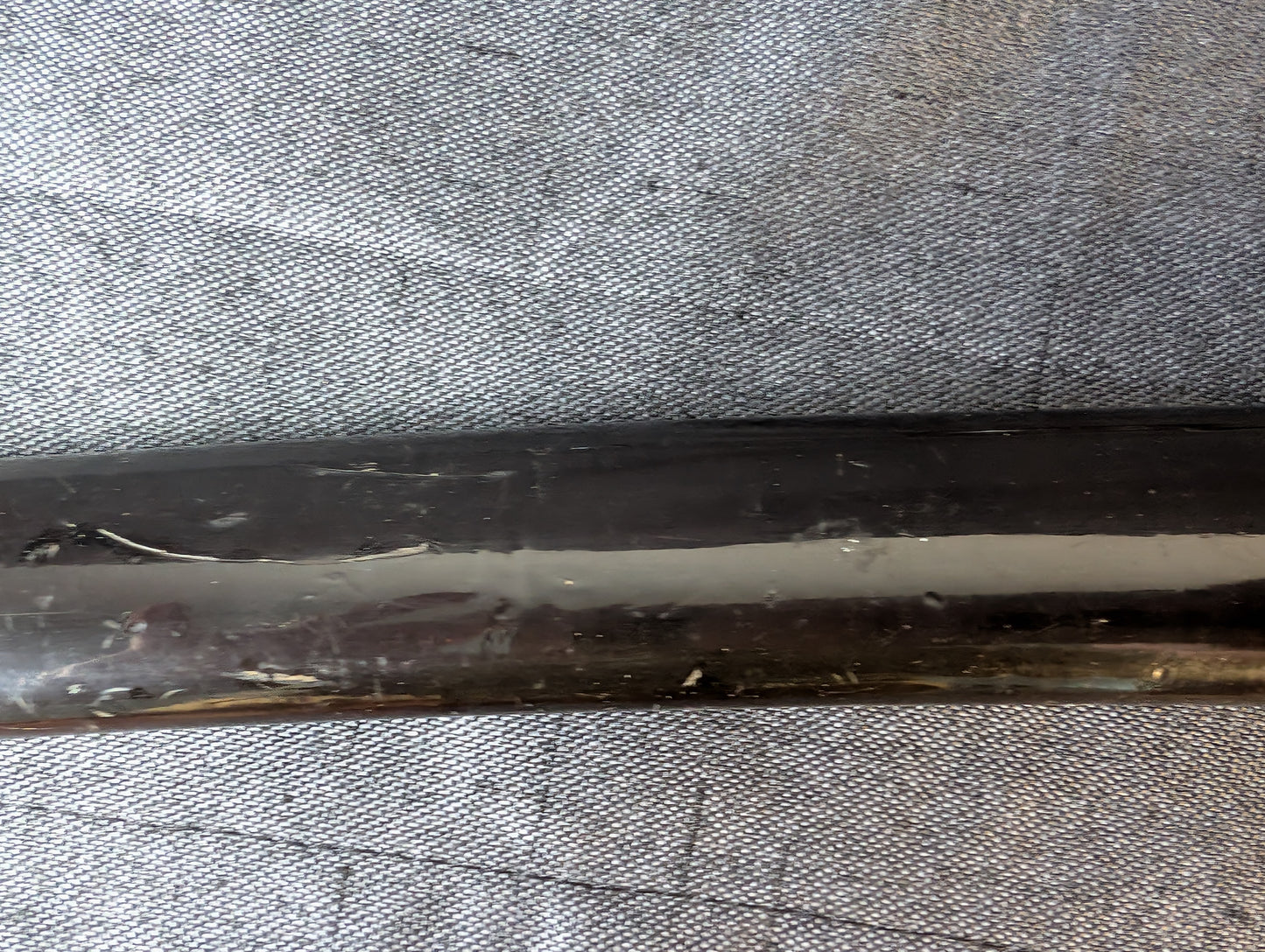 Mumei Shobu Zukuri Wakizashi In Simple Black Koshirae – NT-014