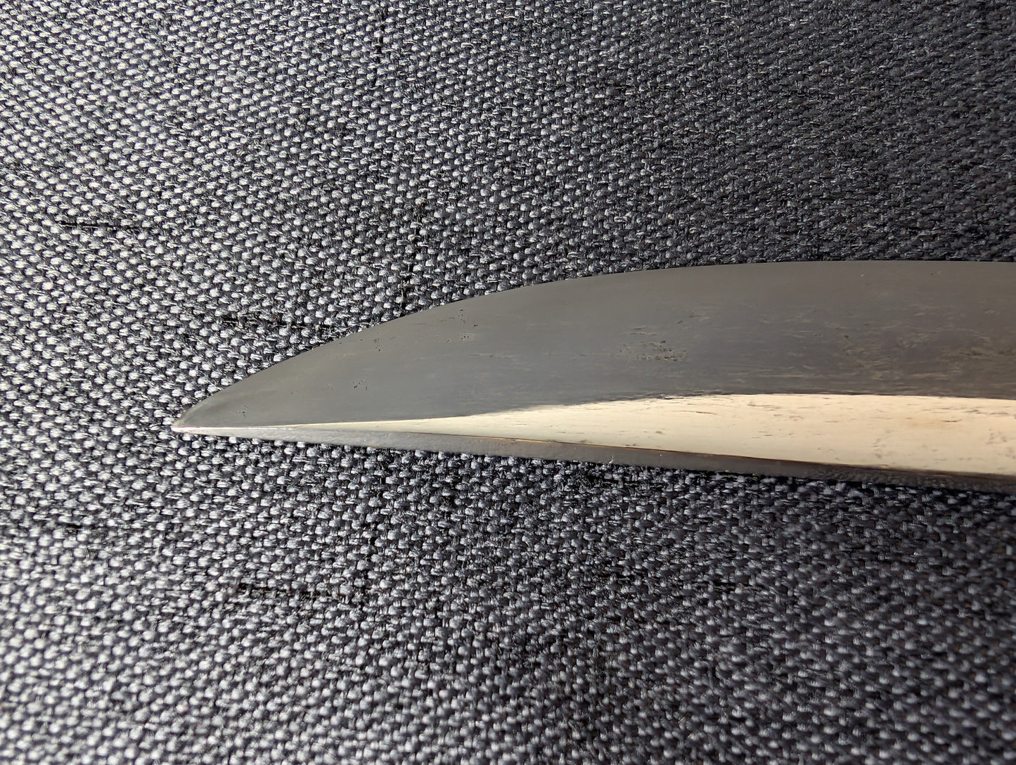Mumei Shobu Zukuri Wakizashi In Simple Black Koshirae – NT-014