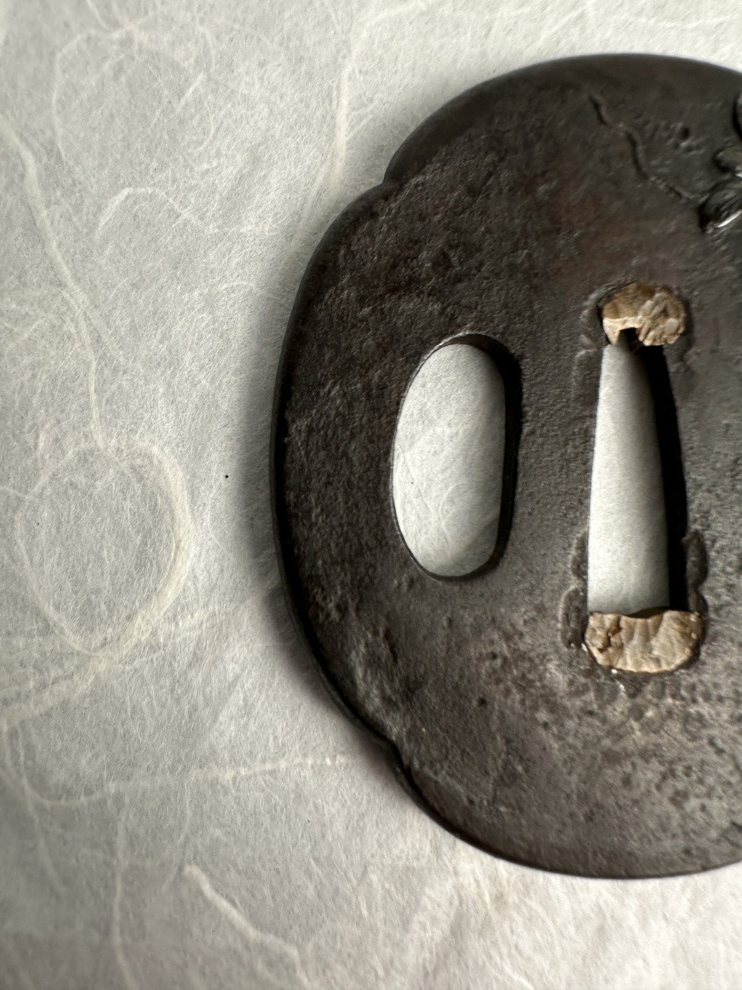 Iron Tsuba with Spray of Flowers – TS-065