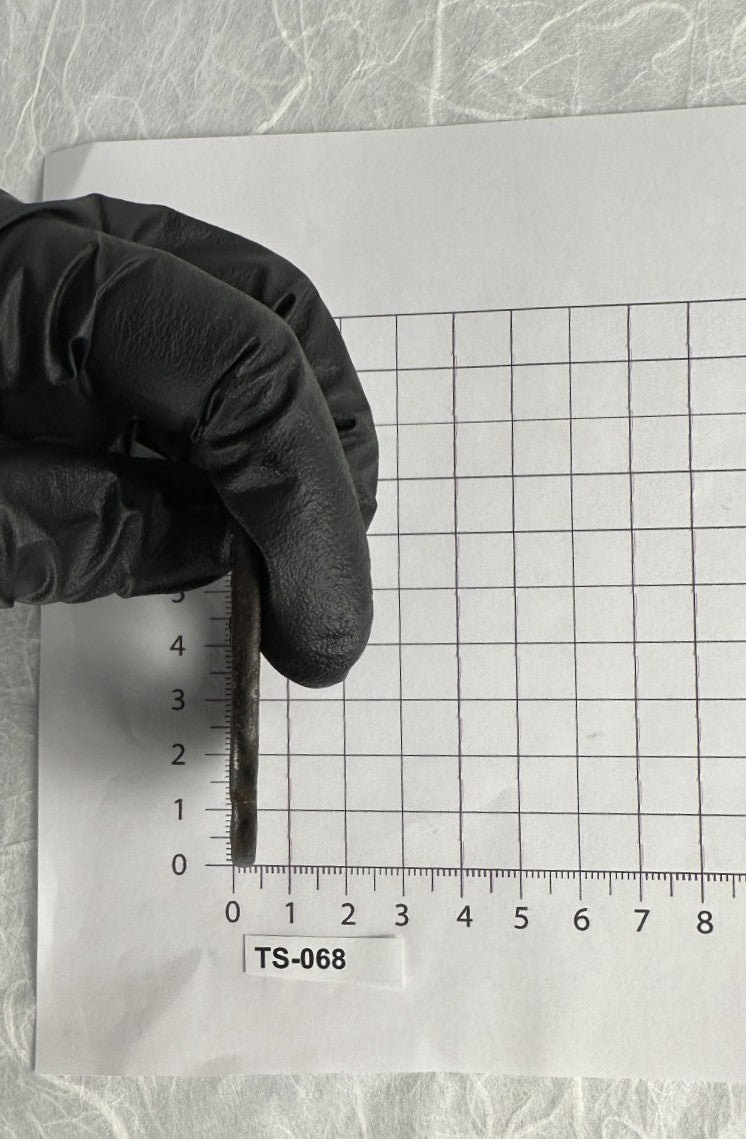 Iron Tsuba with Copper Inlay of Fireflies and Grass Blades – TS-068