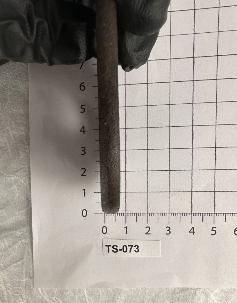 Iron Kaku-maru Tsuba with Inlaid Praying Figures in Nunome-gold Mountains– TS-073